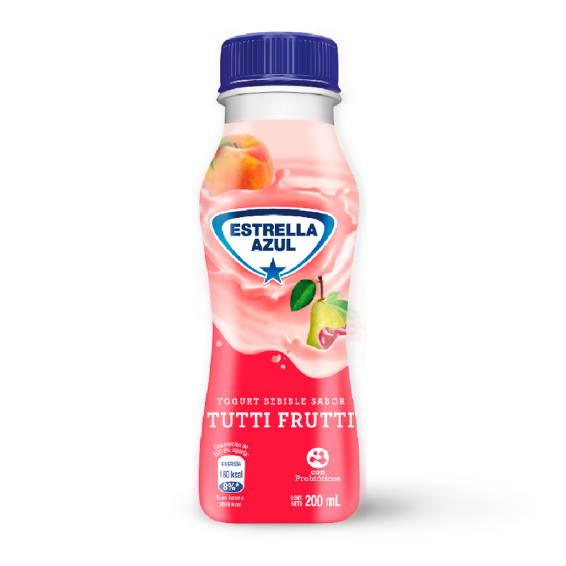 YOGURT BEBIBLE ESTRELLA AZUL TUTTI FRUTI 200 ML