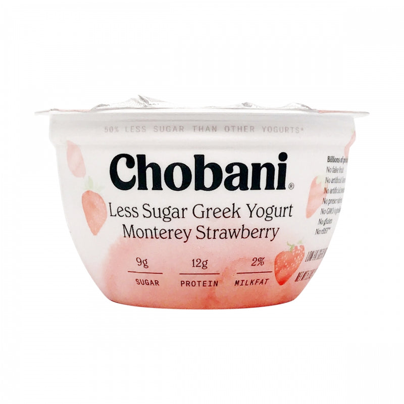 YOGURT CHOBANI LESS SUGAR MONTERREY STRAWBERRY 150 G