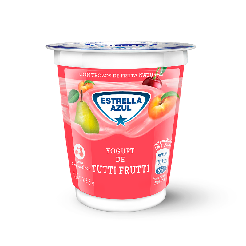 YOGURT ESTRELLA AZUL TUTTI FRUTI 125 G