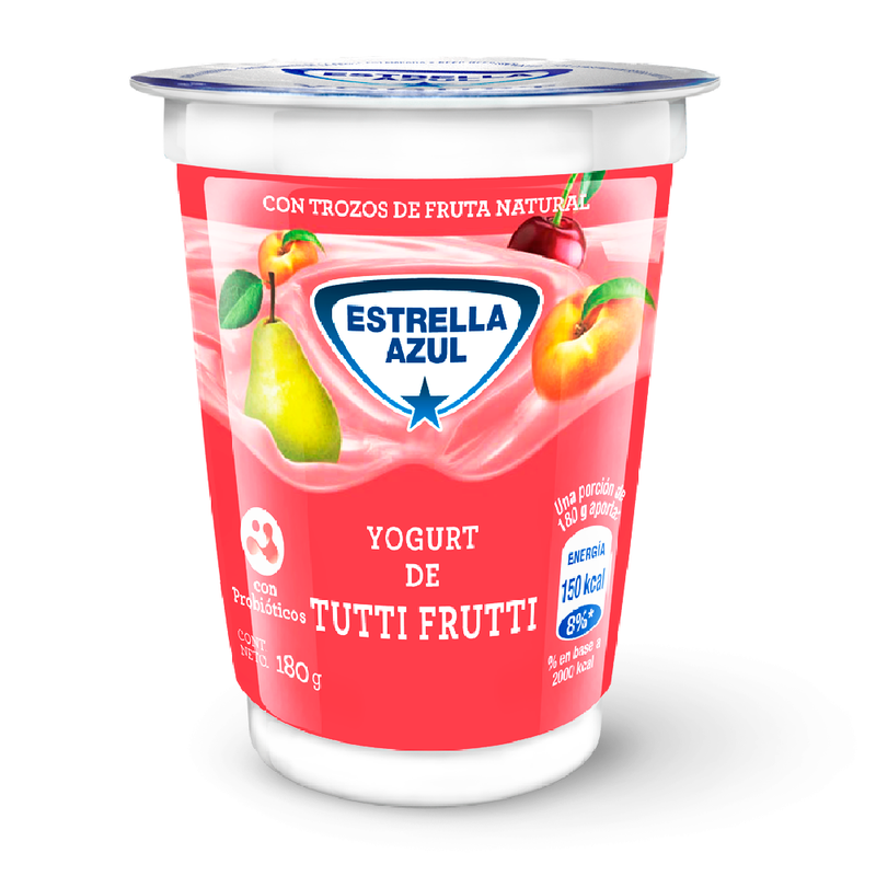 YOGURT ESTRELLA AZUL TUTTI FRUTI 180 G